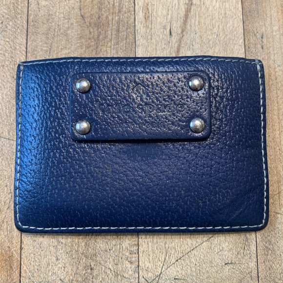 kate spade Accessories - Kate Spade navy leather card holder
